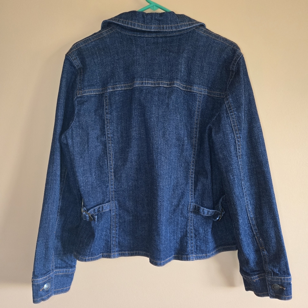 Liz Claiborne FIRST Issue Stretch Denim Jacket, L (PTP=20") - Picture 3 of 4